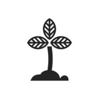 vetor plantinha adesivo. ecologia logotipo. brotar ícones. vetor em isolado fundo