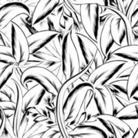 vintage natureza folhagem desatado padronizar com tropical plantas folhas em branco fundo. vetor ilustração. desatado exótico padronizar com tropical plantas. selva folhas. botânico padronizar. outono