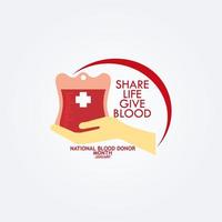 sangue doação, doar vetor ilustração