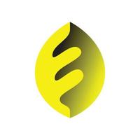 3d amarelo colori oval vetor logotipo com tons.