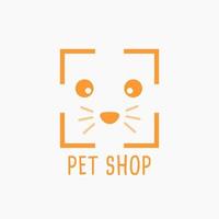 animal fazer compras logotipo. cachorro e gato ícone. vetor logotipo, emblema, rótulo Projeto elementos para animal comprar, jardim zoológico fazer compras.