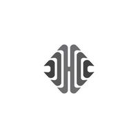 cartas hc curvas geométrico quadrado logotipo vetor