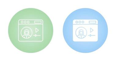 ícone de vetor de tutorial em vídeo