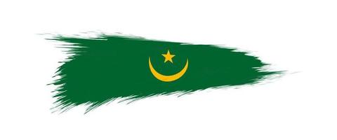 bandeira do Mauritânia dentro grunge escova AVC. vetor