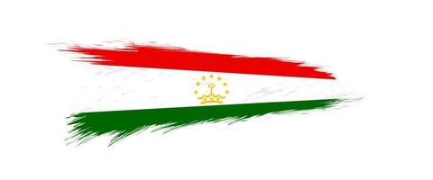 bandeira do tajiquistão dentro grunge escova AVC. vetor