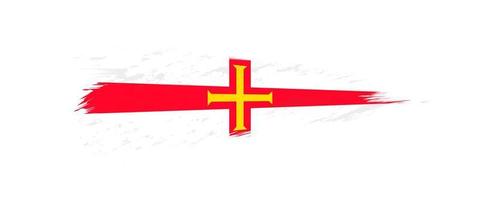 bandeira do Guernsey dentro grunge escova AVC. vetor
