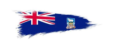 bandeira do Falkland ilhas dentro grunge escova AVC. vetor