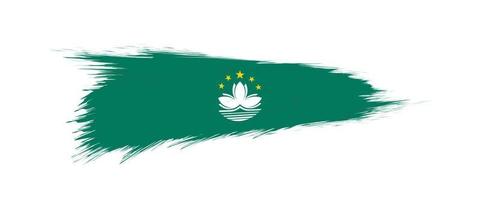 bandeira do macau dentro grunge escova AVC. vetor