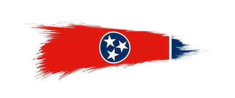 bandeira do Tennessee nos Estado dentro grunge escovar. vetor