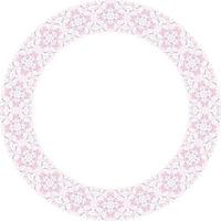 círculo quadro, Armação com floral motivos dentro pastel cores em branco fundo vetor