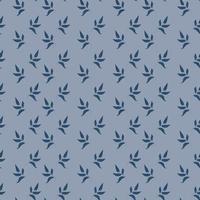 padrão sem emenda com folhas em um fundo azul. modelo para design de interiores, papel de parede, tecido, roupas, cobertor, xadrez, tapete, papel.