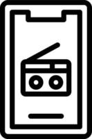 vetor Projeto Móvel rádio ícone estilo