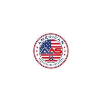 aas inicial e americano exército logotipo Projeto vetor