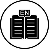 vetor Projeto Inglês literatura vetor ícone estilo