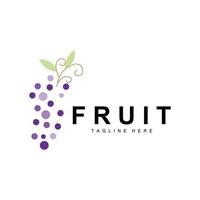 uva logotipo, Fazenda fruta vetor, fresco roxa fruta projeto, uva produtos ícone, fruta fazer compras vetor