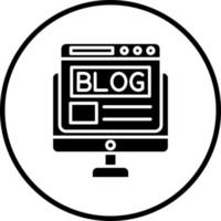 blog vetor ícone estilo