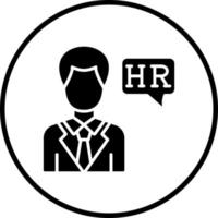 hr especialista masculino vetor ícone estilo