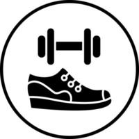 exercício sapatos vetor ícone estilo