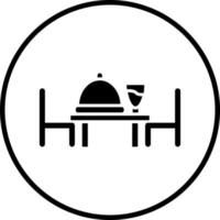 jantar mesa vetor ícone estilo