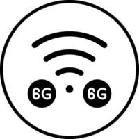 6g rede vetor ícone estilo