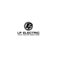 lp inicial e elétrico logotipo Projeto vetor