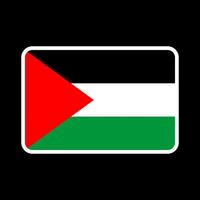 bandeira palestina, cores oficiais e proporção. ilustração vetorial. vetor