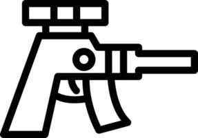 Franco atirador rifle vetor ícone estilo