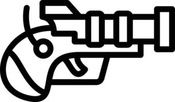pirata arma de fogo vetor ícone estilo