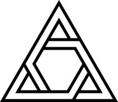 logotipo triângulo placa fechadas sistema vetor