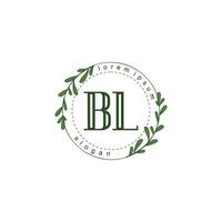 bl inicial beleza floral logotipo modelo vetor