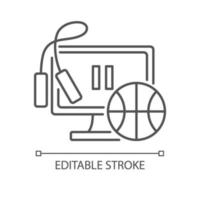 fazendo uma pausa para exercícios linear ícone vetor