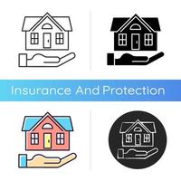ícone de seguro residencial vetor