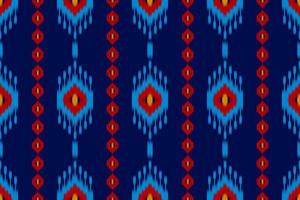 arte ikat étnica abstrata. padrão sem emenda em tribal. impressão de ornamento geométrico asteca. vetor