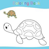 coloração mar animais planilha. educacional imprimível coloração planilha. coloração atividade para crianças. vetor arquivo.