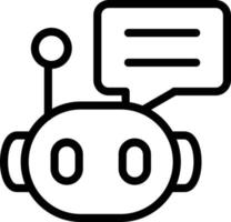 vetor Projeto bate-papo robô ícone estilo