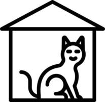 animal casa vetor ícone estilo