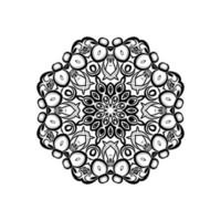 Mandala decorativa étnica com fundo isolado vetor