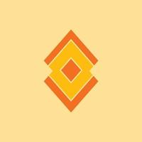 laranja colori sobreposição losango vetor logotipo. adequado para finança, negócios, marca, e empresa.
