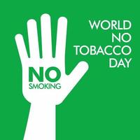 conceito do não fumar e mundo não tabaco dia vetor