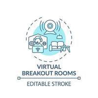 ícone do conceito de salas de descanso virtuais vetor