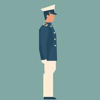 militares veterano vestindo uniforme vetor