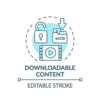 ícone de conceito de conteúdo para download vetor