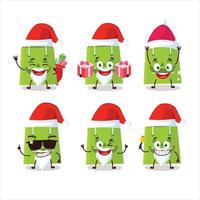 santa claus emoticons com dia das Bruxas carregar saco desenho animado personagem vetor