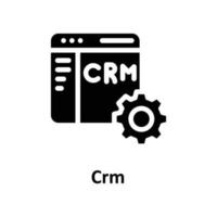 crm vetor sólido ícones. simples estoque ilustração estoque