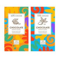 chocolate brilhante pacote abstrato modelos dentro africano estilo vetor