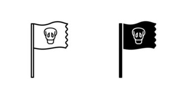 ícone de vetor de bandeira pirata