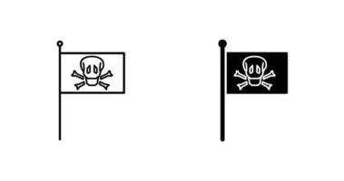 ícone de vetor de bandeira pirata