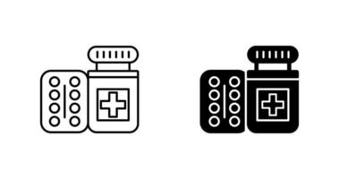 ícone de vetor de frasco de comprimidos