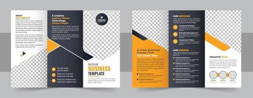 triplo folheto Projeto modelo para seu empresa, corporativo, negócios, anúncio, marketing, agência vetor