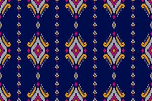 padrão sem emenda de ikat étnico em tribal. estilo americano, mexicano. impressão de ornamento geométrico asteca. vetor